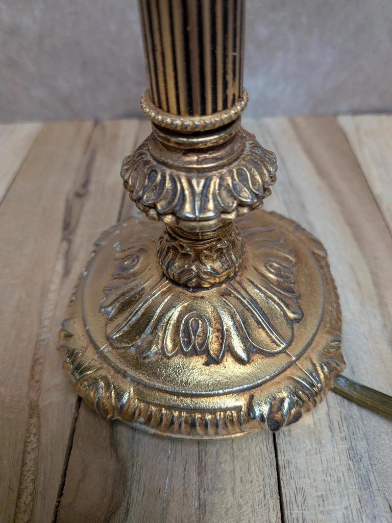 Pied de lampe vintage doré style Louis Xvi – lampe de table rétro