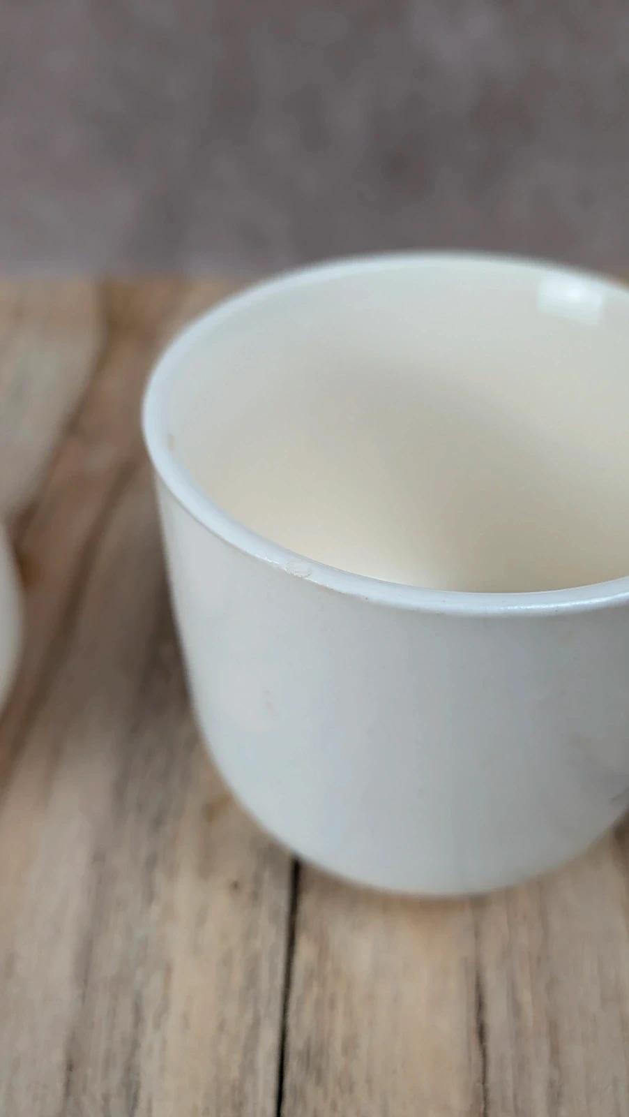 Lot de 3 tasses anciennes en céramique décor floral