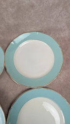 Lot de 5 assiettes plates anciennes Seranord Saint-amand – Modèle Chambord