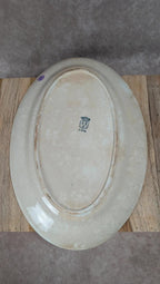Plat ovale ancien Saint-amand Hamage modèle Acacia