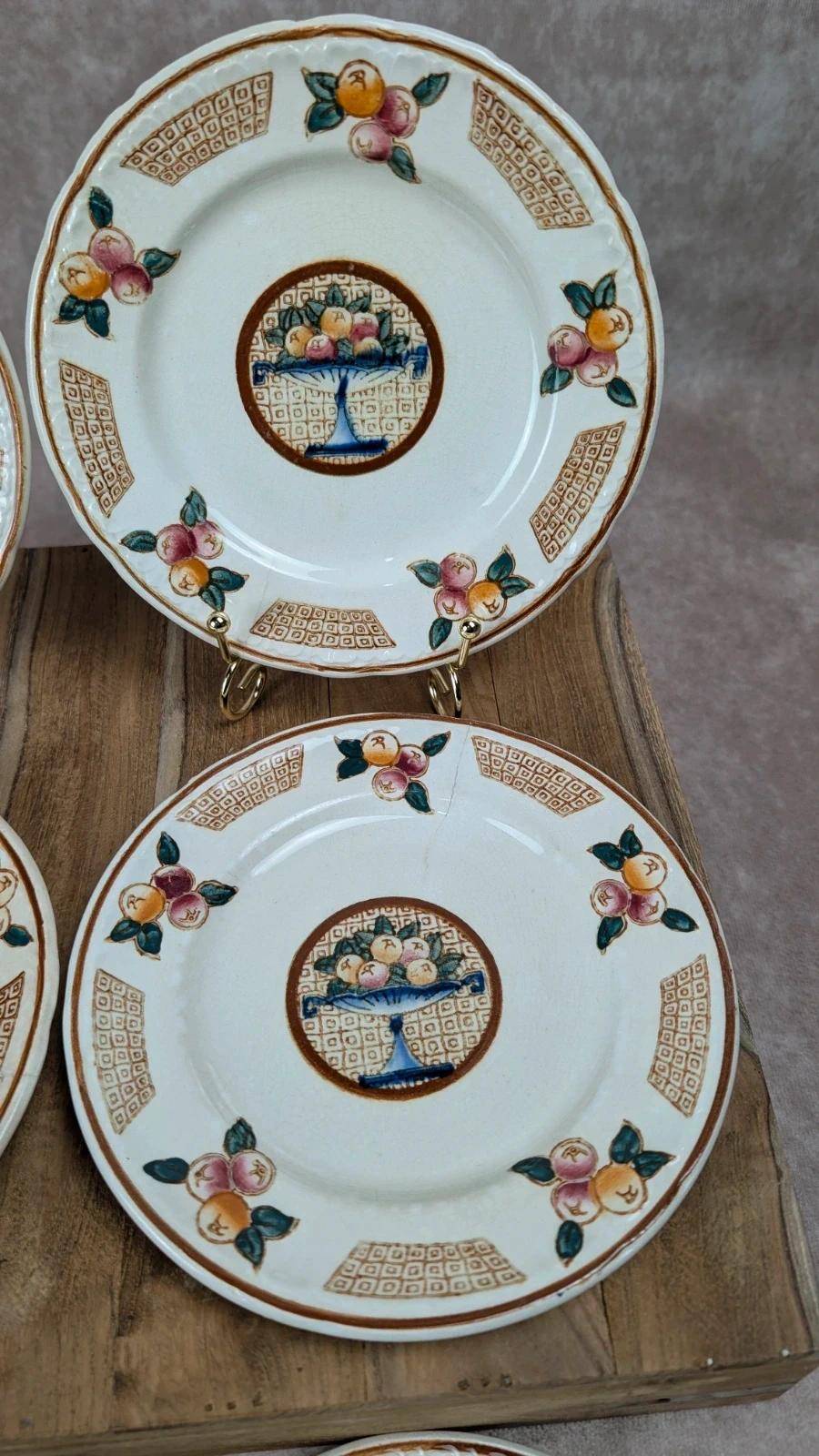 Lot de 6 assiettes à dessert Longwy – Modèle Maurice