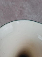 Grand vase ancien Fives-lille – signé Gustave De Bruyne 💐 Émail flammé vert & lie-de-vin