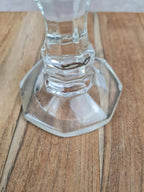Bougeoir ancien en cristal facetté – Xxᵉ siècle