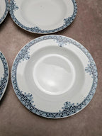 Lot de 6 assiettes creuses Terre de Fer St Amand modèle Andrinople
