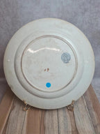 Plat ancien Terre de Fer Hb & Cie Choisy-le-roi modèle Floreal 32 cm