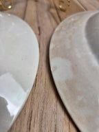 Lot de 2 assiettes creuses en terre de fer Sarreguemines – Modèle Jardinière – Décors variés