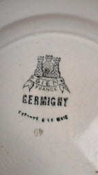 Lot de 6 assiettes + plat Gien modèle Germigny