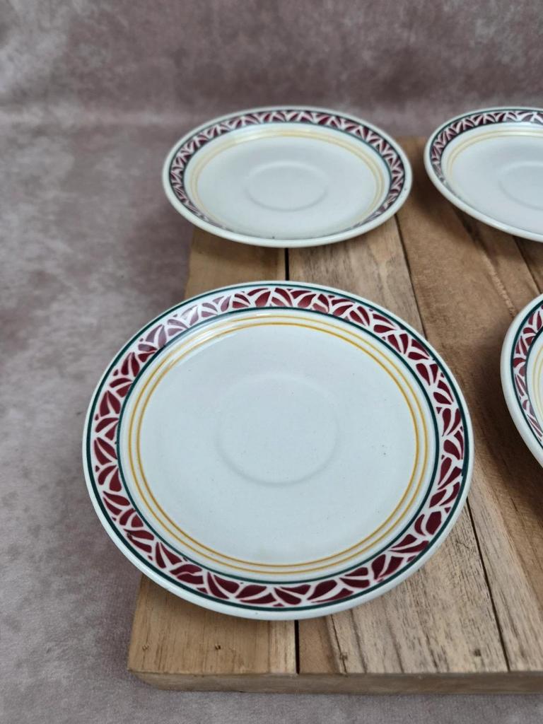 Lot de 6 tasses et sous-tasses vintage Saint-amand modèle Monaco
