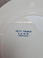 Lot de 6 assiettes plates anciennes Salins “petit Trianon” terre de fer bleu 💙