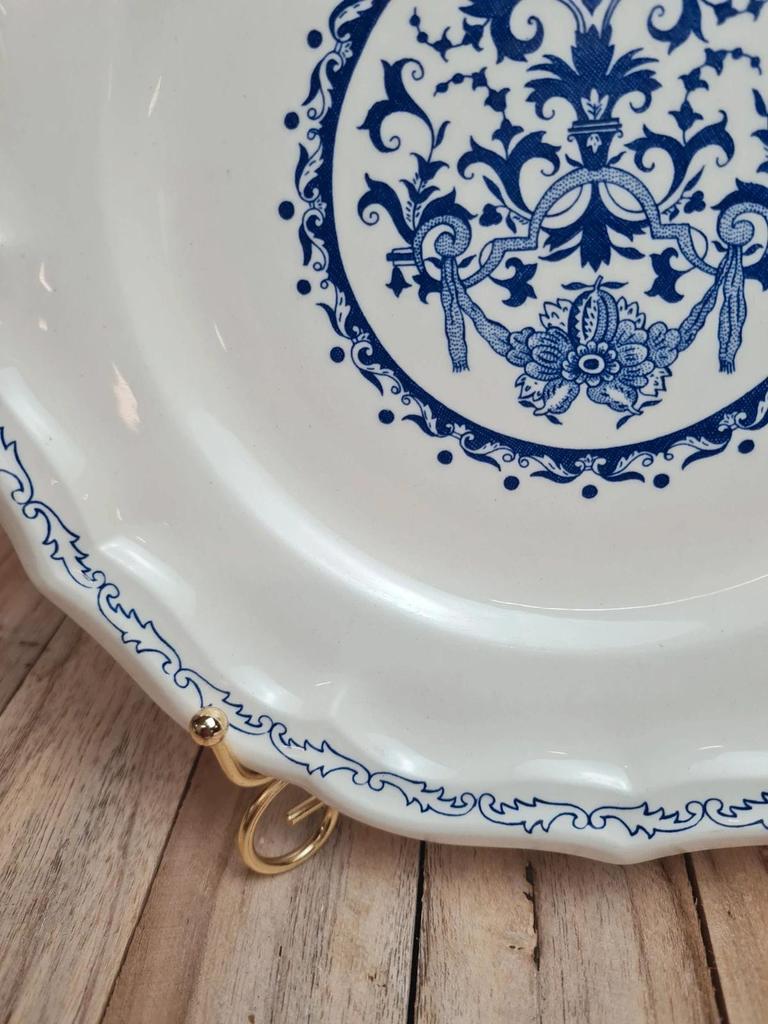 Assiette plate Gien modèle Rouen bleu – décor classique 💙