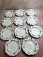 Lot de 11 assiettes creuses terre de fer Moulin des Loups Fti 22