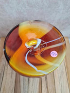 Vase / cruche en verre soufflé rouge – style Murano – pièce vintage années 70