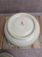 Soupière ancienne Gien “fleurs d’automne” 🌸 Terre de fer vintage