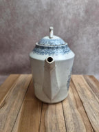Théière Terre de fer Creil et Montereau Khiva décor bleu Xixe – rare