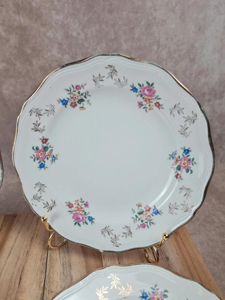 Lot de 6 assiettes à dessert fleuries L’amandinoise 🌸🍰