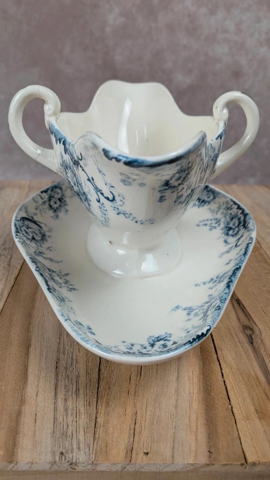 Saucière ancienne Boulenger & Cie – modèle Derby, terre de fer – Choisy-le-roi