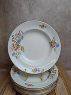 Lot de 8 assiettes creuses anciennes Faïencerie d’onnaing
