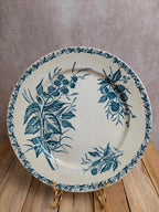 Assiette terre de fer Badonviller modèle Mûre – décor bleu