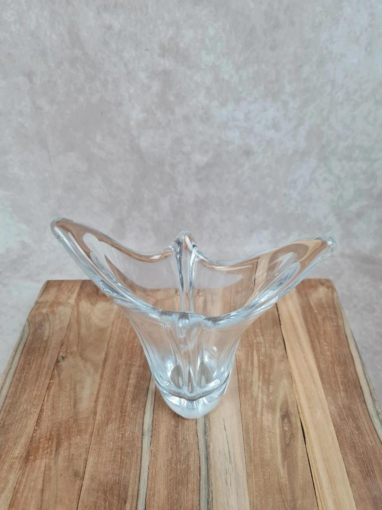 🌿 Vase en cristal signé Daum France 🇫🇷