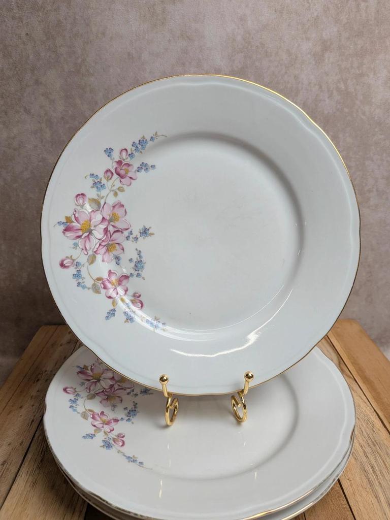 Lot de 3 assiettes plates vintage en porcelaine Jugoporcelan – Yougoslavie