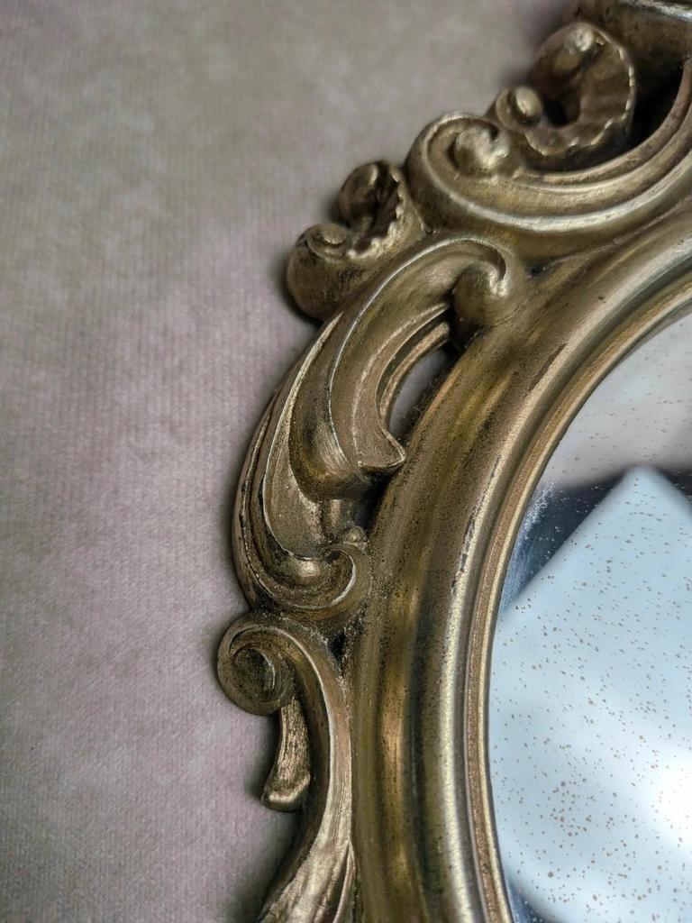 Miroir mural vintage style baroque rocaille doré