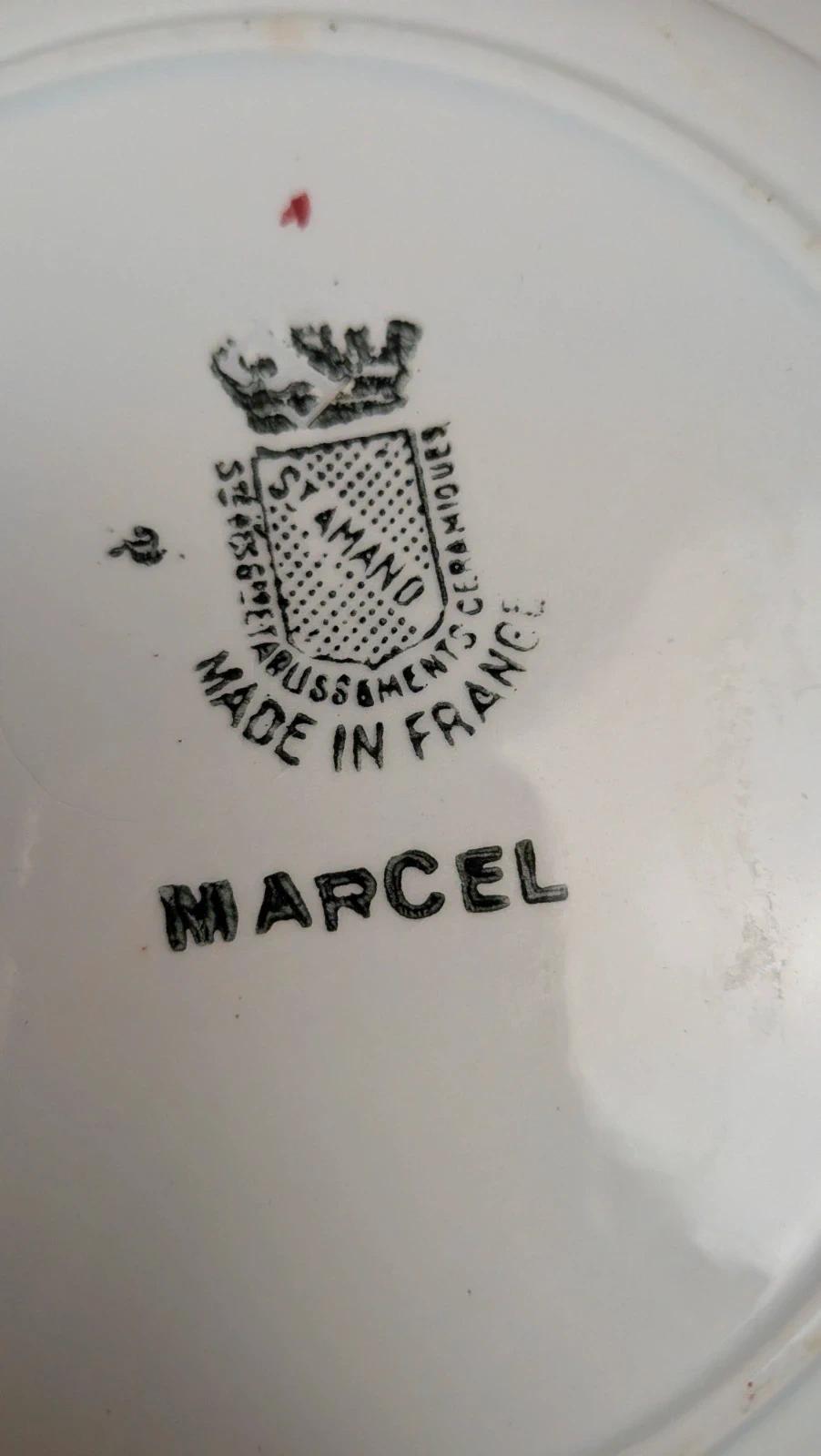 Lot de 4 assiettes creuses Saint-amand modèle Marcel