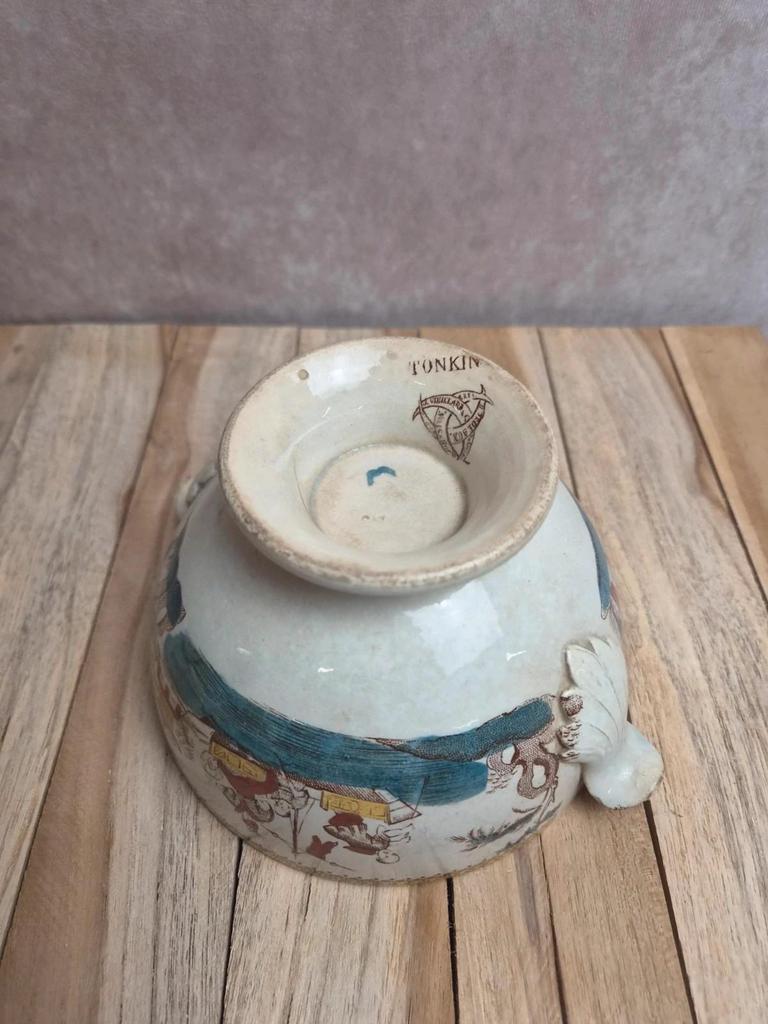 Bol à bouillon sur pied Jules Vieillard Bordeaux Tonkin – vers 1850