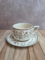 Ancienne tasse à chocolat Sarreguemines – décor abeille – fin Xixe