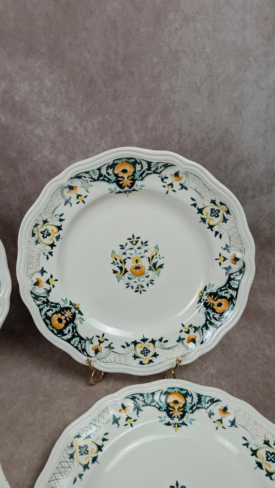 Lot de 6 assiettes plates Longchamp