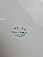 Grand plat rond ancien Saint-amand modèle Richelieu 🌿 Terre de fer verte vintage