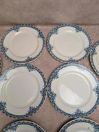 Lot de 8 assiettes à dessert Terre de Fer St Amand modèle Andrinople