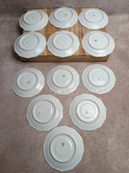 Service à café Art déco Limoges Unique signé Pailles – 27 pièces en porcelaine irisée