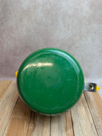 Bouilloire sifflante vintage pomme 🍏 Tôle émaillée verte et jaune