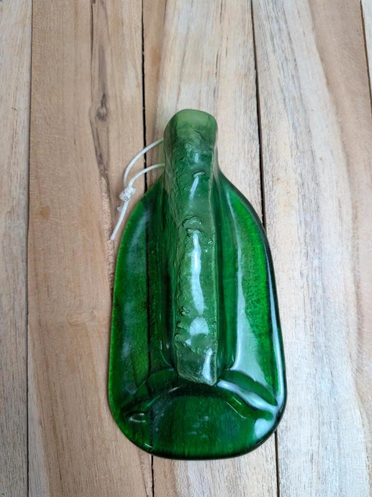 Soliflore mural en verre vert – style Art déco