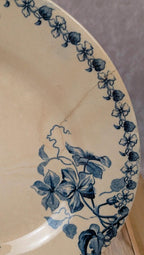 Assiette ancienne Terre de Fer Vieillard & Cie Bordeaux modèle Clématite