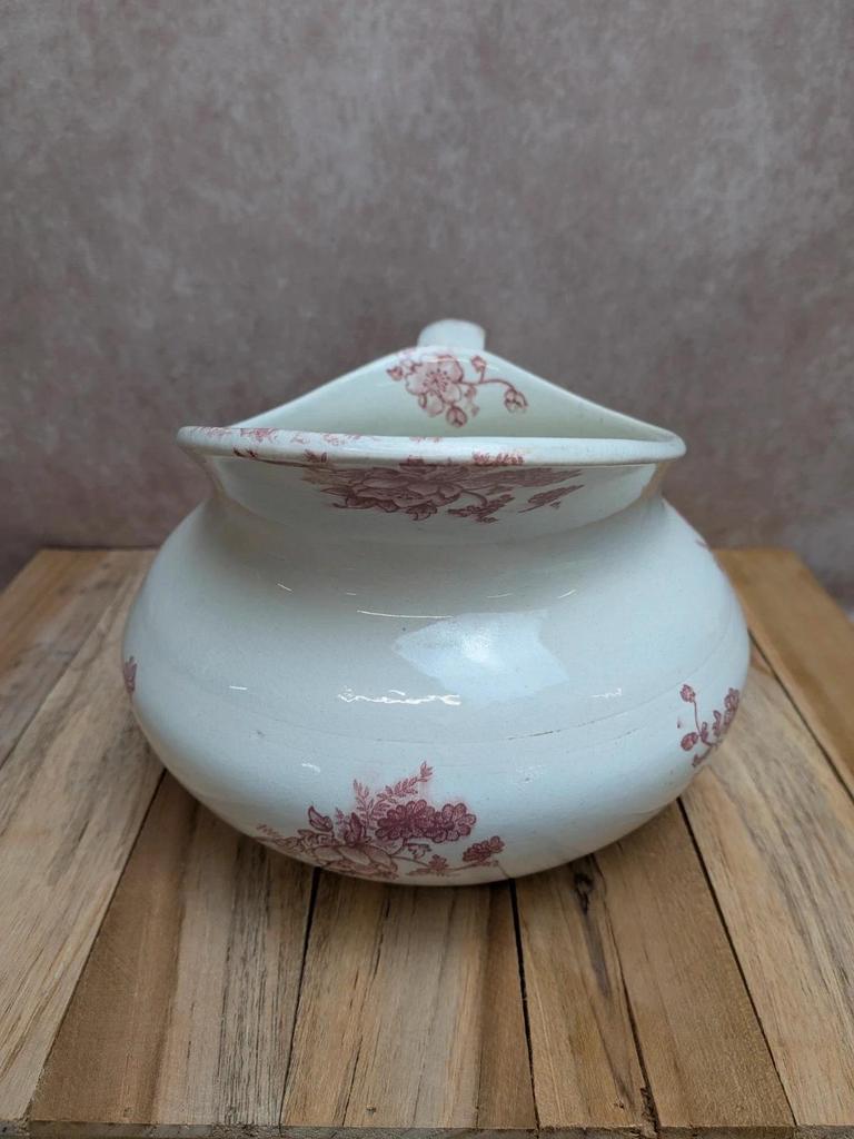 Ensemble de toilette ancien Anémone L. Bertrand Bordeaux terre de fer
