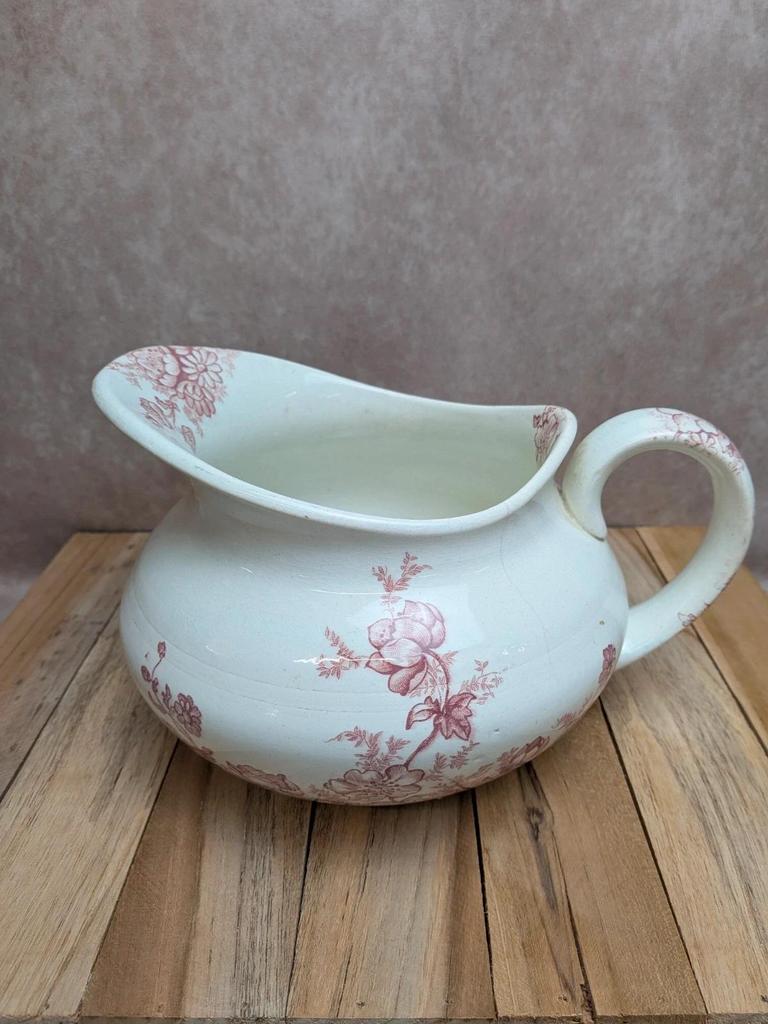Ensemble de toilette ancien Anémone L. Bertrand Bordeaux terre de fer