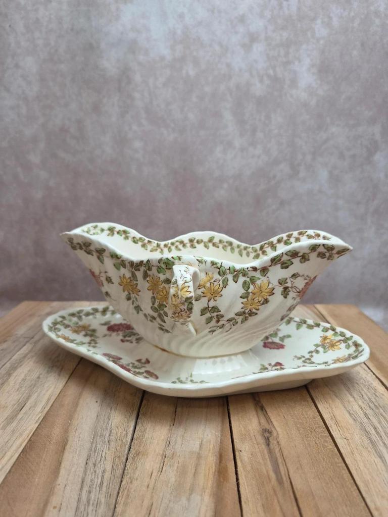 Saucière ancienne anglaise W.a. Adderley & Co – Staffordshire – fin Xixe