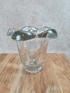 Vase en cristal épais, style Daum / Vsl