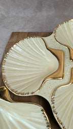 Présentoir coquillage vintage Siloa Paris + 2 coquilles