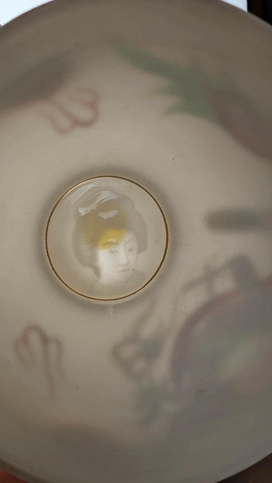 Tasse & soucoupe vintage – motif dragon & lithophanie