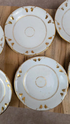 Lot de 6 tasses anciennes Vieux Paris et leurs 6 soucoupes dorées