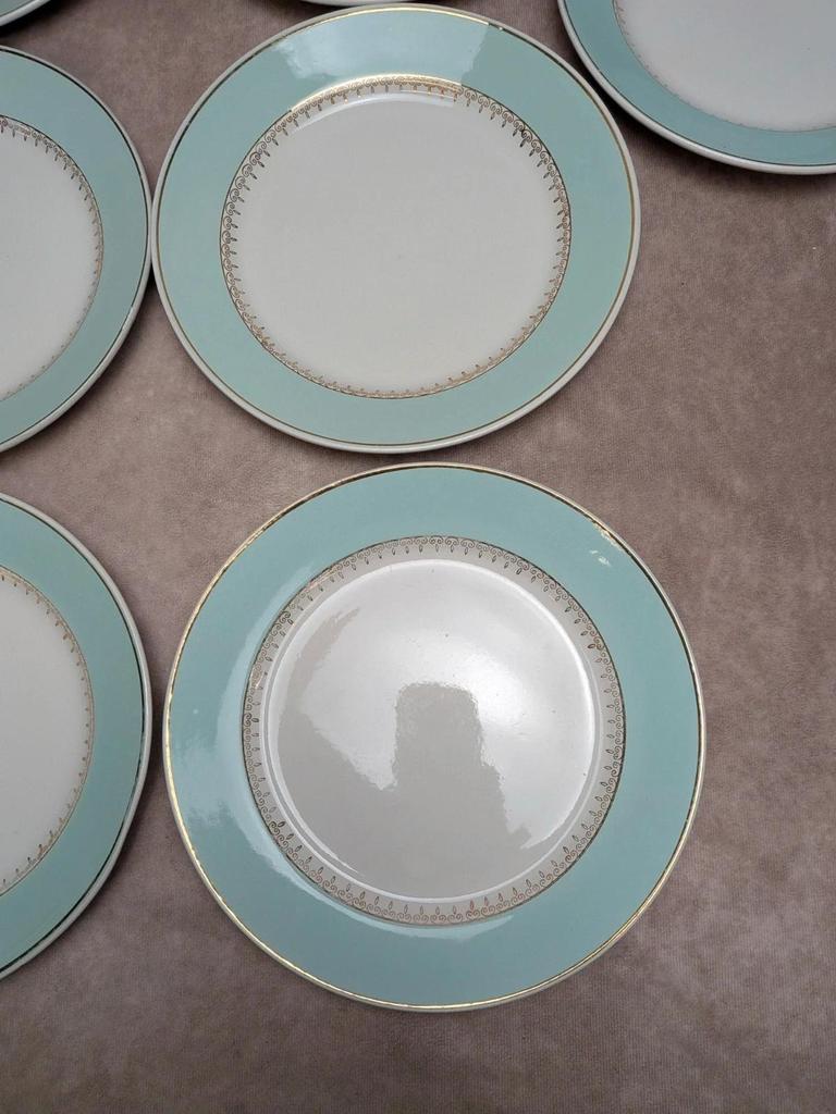 Lot de 8 assiettes plates Lunéville modèle Senlis