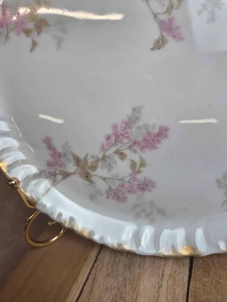 Service à dessert ancien porcelaine de Limoges Cfh Gdm – 7 pièces