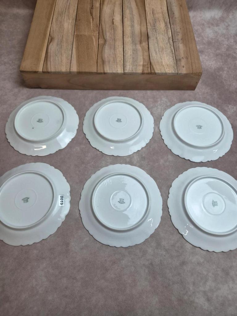 Service à dessert ancien porcelaine de Limoges Cfh Gdm – 7 pièces