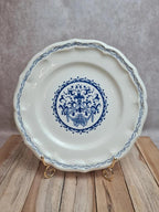 Assiette plate Gien modèle Rouen bleu – décor classique 💙