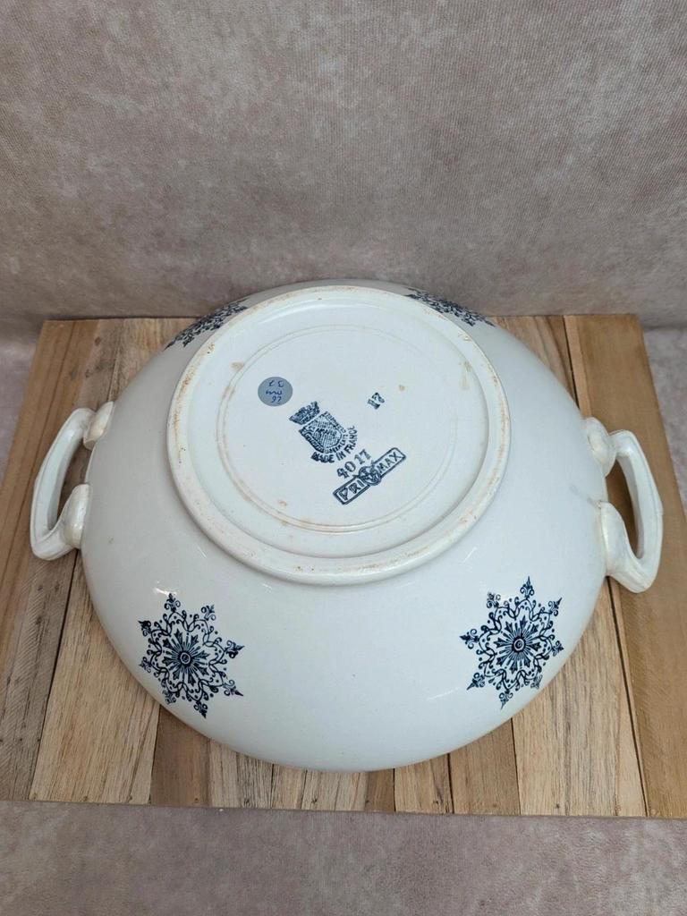 Soupière vintage Saint-amand Hamage modèle Primax bleu terre de fer