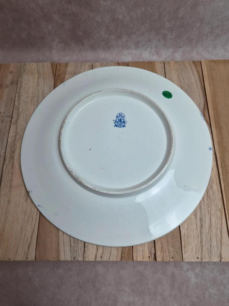 Ancienne assiette plate Gien 1860-1871 – faïence décor bleu – Xixe siècle
