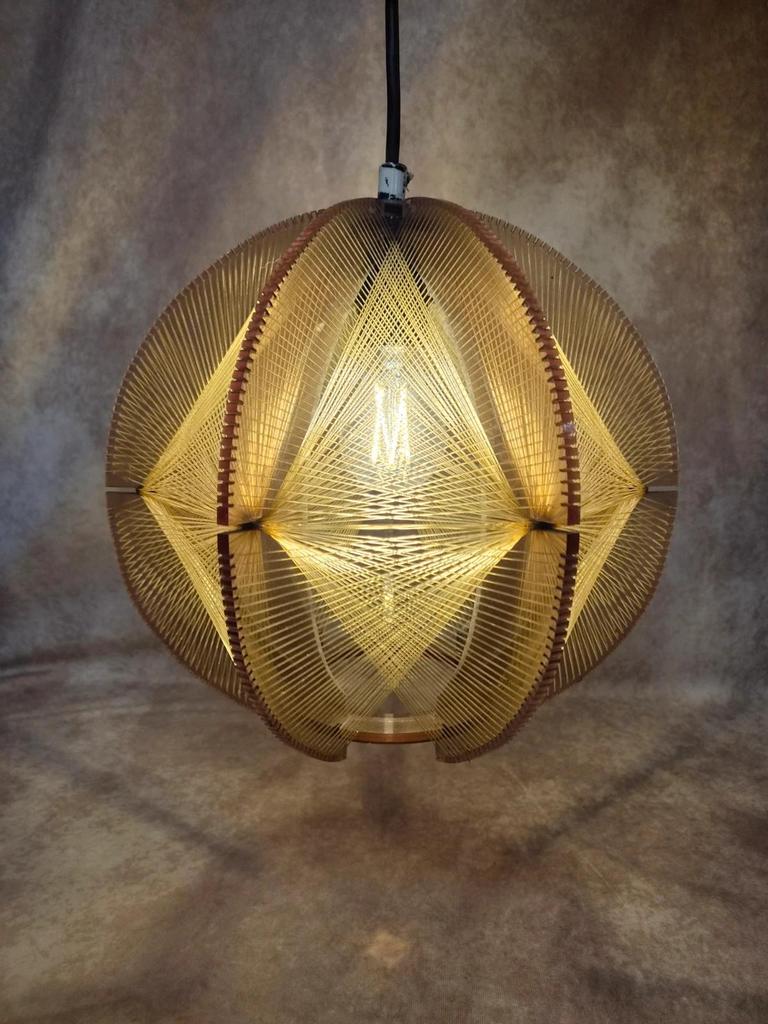 Suspension vintage Space Age – Paul Secon Sompex – Plexiglas fumé – Années 70