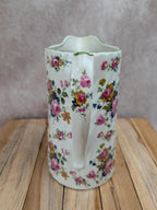 Grand pichet Fleury Staffordshire – décor floral anglais